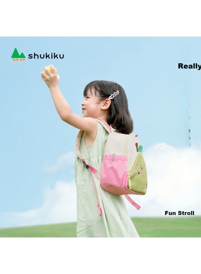 Shukiku Children's Kindergarten Backpack For Boys And Girls, Dopamine Ultra-light Double Shoulder Bag, Ice Sugar Snow Pear, Size S - Image 5