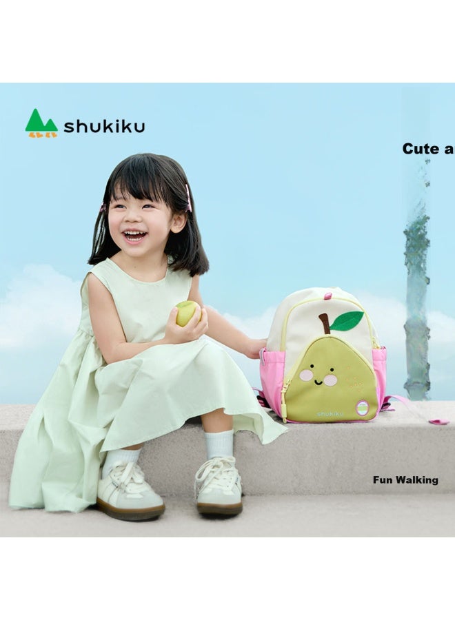 Shukiku Children's Kindergarten Backpack For Boys And Girls, Dopamine Ultra-light Double Shoulder Bag, Ice Sugar Snow Pear, Size S - Image 4