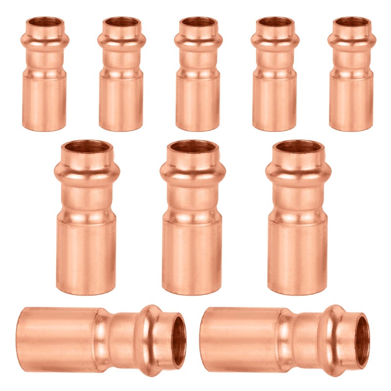 HeSun 10Pack HeSun Copper Press Bushing Reducer34 FTG x 12 Press Pressure Fittings FTG x P for Copper Tube ConnectionPRESS031 - Image 2