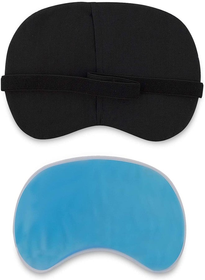 NEEV ENTERPRISE (PACK OF 3) Eye Mask For Sleeping Men Women With Cooling Gel For Night Deep Sleep, Dark Circles, Puffy Eye's, Dry Eyes And Eye Fatigue (3 PC BLACK COLOUR) - Image 3