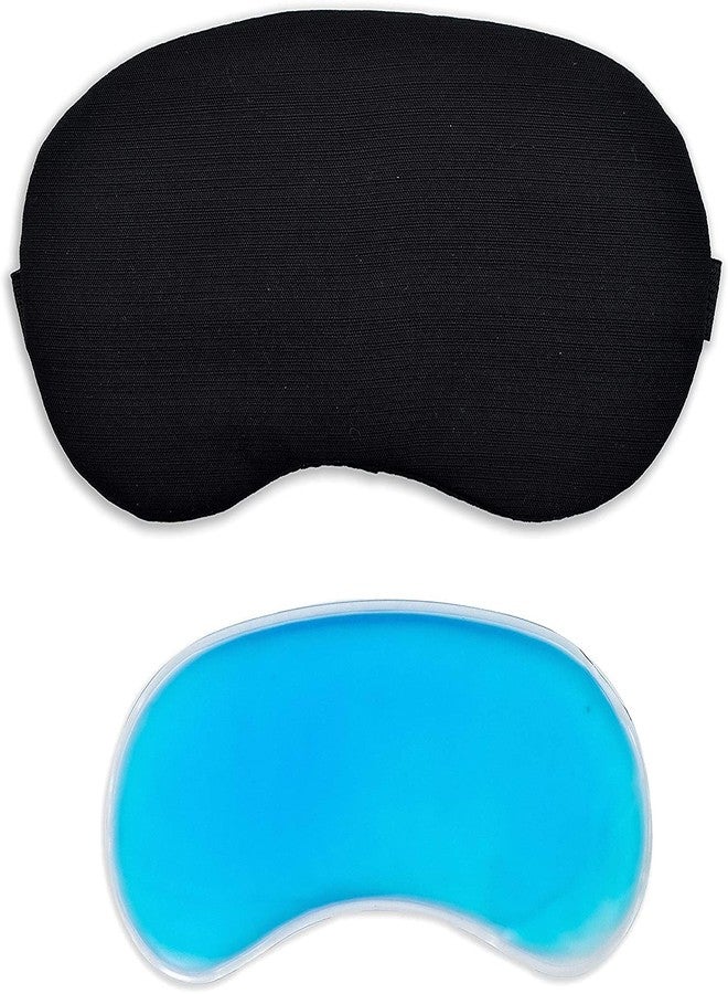 NEEV ENTERPRISE (PACK OF 3) Eye Mask For Sleeping Men Women With Cooling Gel For Night Deep Sleep, Dark Circles, Puffy Eye's, Dry Eyes And Eye Fatigue (3 PC BLACK COLOUR) - Image 1