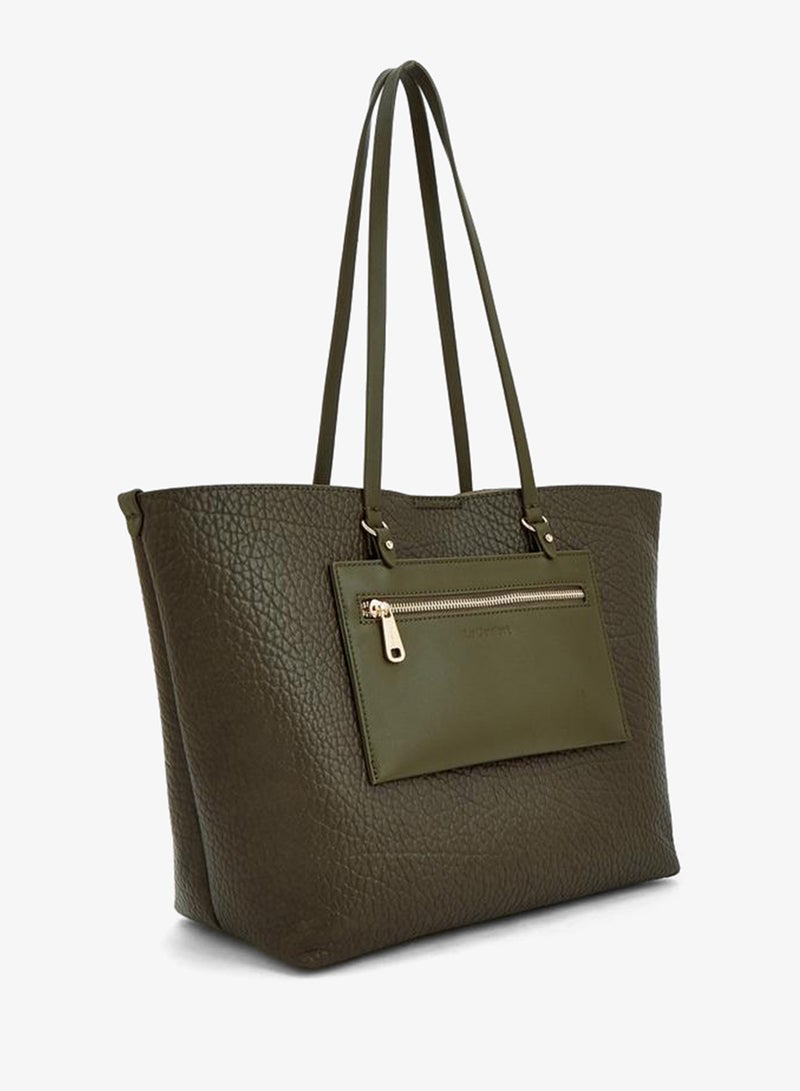 Le Confort Textured Tote Bag With Pouch - Image 3