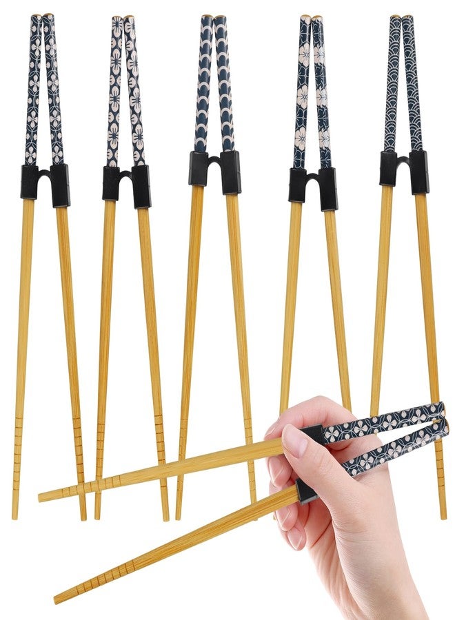 ROBOHOOK 5 Pcs Chopstick Trainer,Chopsticks for Beginners Kids Adults,with 5 Pcs Chop Sticks Helpers,Non-Slip Portable,Heat-Resistan - Image 1