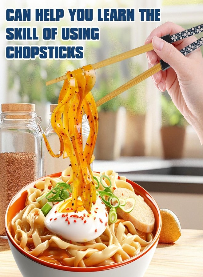 ROBOHOOK 5 Pcs Chopstick Trainer,Chopsticks for Beginners Kids Adults,with 5 Pcs Chop Sticks Helpers,Non-Slip Portable,Heat-Resistan - Image 2