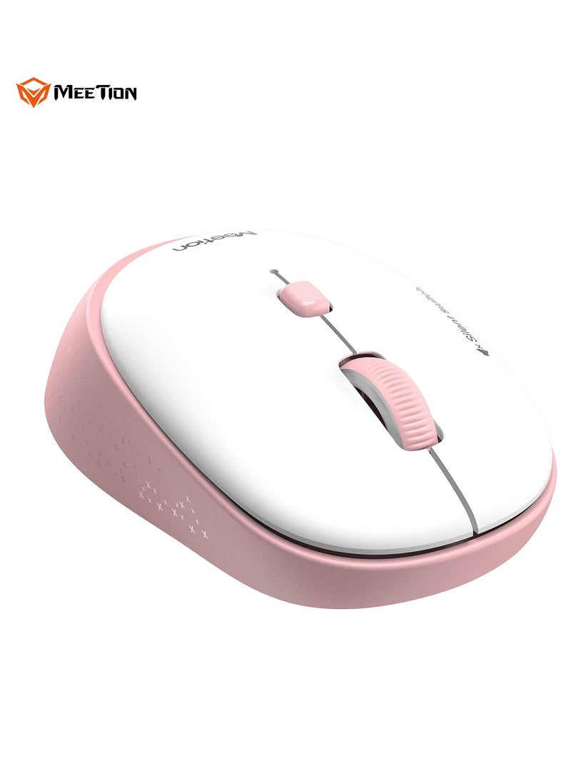 Meetion MEETION 2.4g Wireless Office Mouse Pink R571 Plug and Play Quiet Buttons Adjustable DPI - Image 2