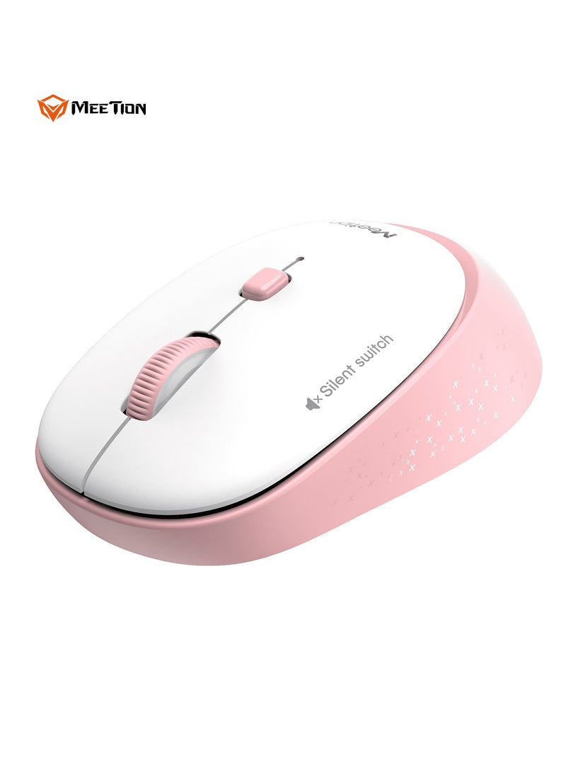 Meetion MEETION 2.4g Wireless Office Mouse Pink R571 Plug and Play Quiet Buttons Adjustable DPI - Image 3