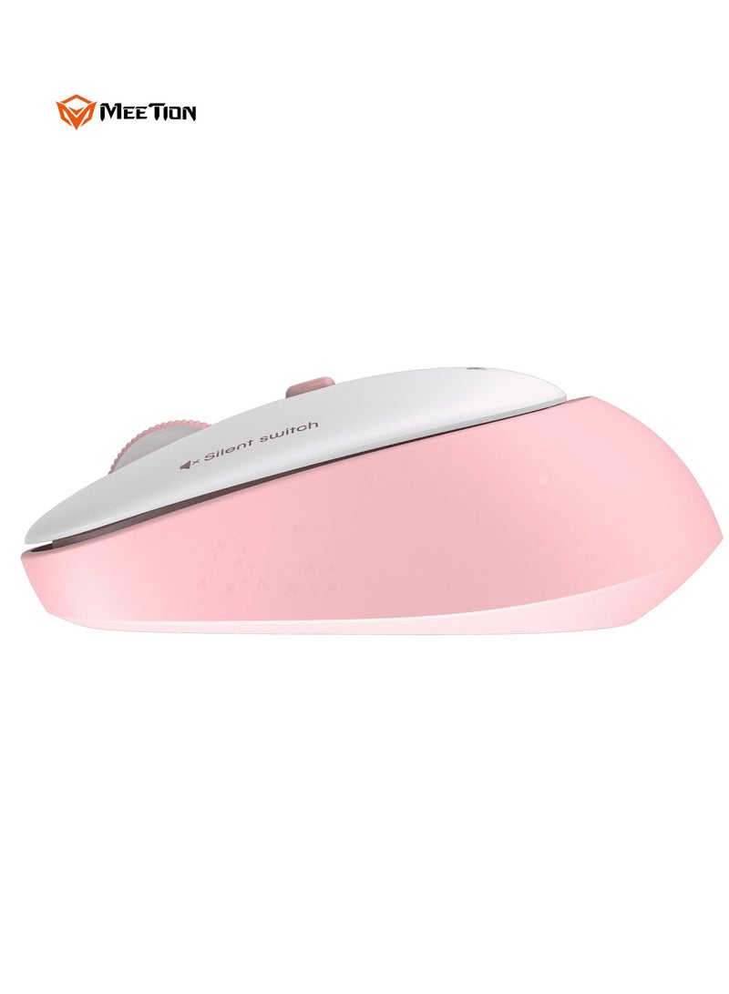 Meetion MEETION 2.4g Wireless Office Mouse Pink R571 Plug and Play Quiet Buttons Adjustable DPI - Image 5