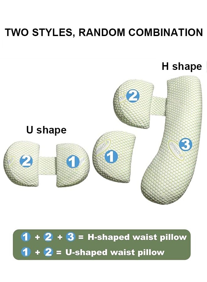 6-in-1 Pregnancy Pillow for Sleeping, Maternity Body Pillow for Pregnant Women - J Shaped, Detachable  Adjustable Cover, Support for Belly, Back, Hips  Legs Pain Relief - Image 4