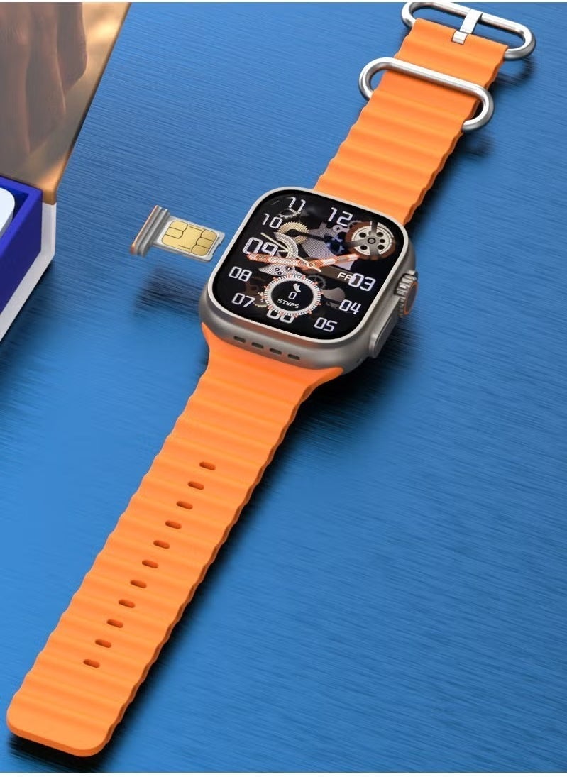 Modio 4G Ultra Max Plus Smartwatch – 2.2 Inch HD Screen, SIM Card Slot, 3 Straps Included, For Men & Women (Silver) - Image 4