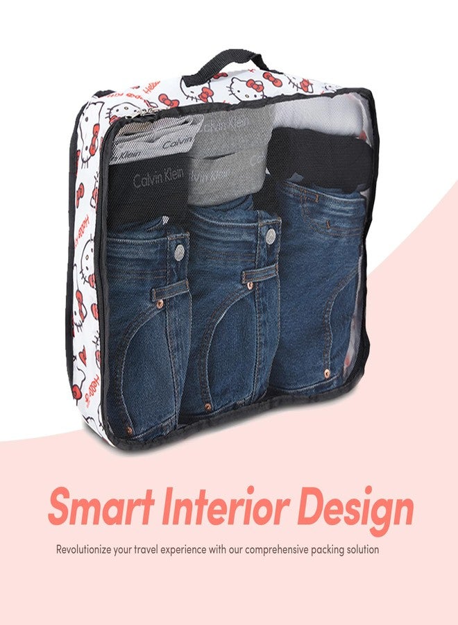 Sanrio's Hello Kitty Packing Cubes - 5 Piece Packing Cube Bags - Travel Essentials - Suitcase Luggage Organizer Set - Hello Kitty and Friends, My Melody, Kerromi, Kerropi, Badtz-Maru (Hello Kitty) - Image 5