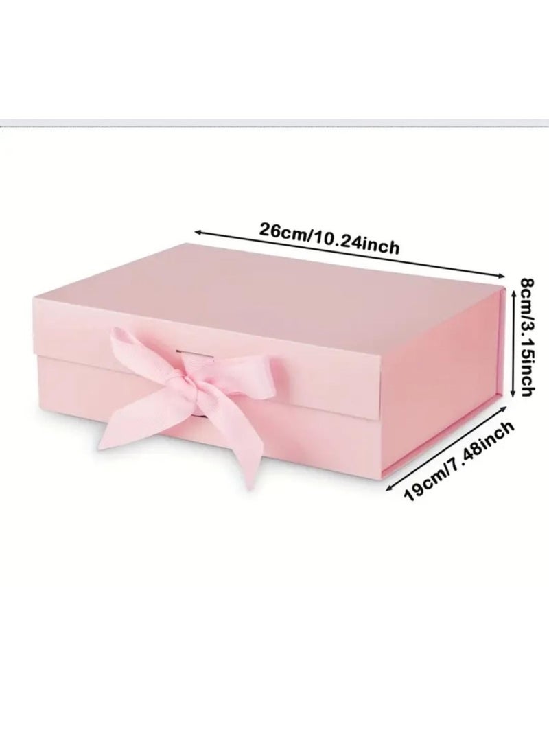 KRONFOL Luxury Magnetic Gift Box, Pink Gift Box with Ribbon,Folding Gift Boxes for Presents With Lid, Suitable for Festival, Birthday, Anniversary, etc - Image 3