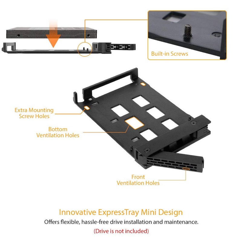 ICY DOCK 2 Bay 2.5 SAS/SATA HDD/SSD Mobile Rack + فتحة 3.5" للباي الخارجي 5.25" | ExpressCage MB322SP-B - Image 4
