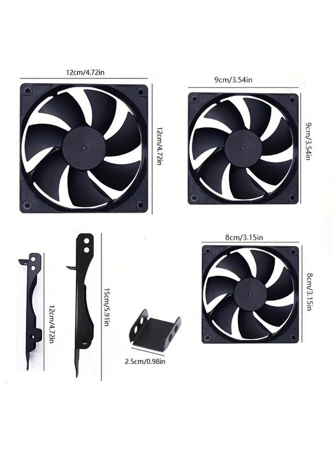 3.15 بوصة مروحة تبريد مرافقة لكرت الشاشة مع مبرد فتحة PCI مزدوج بشبكة معدنية - Image 3