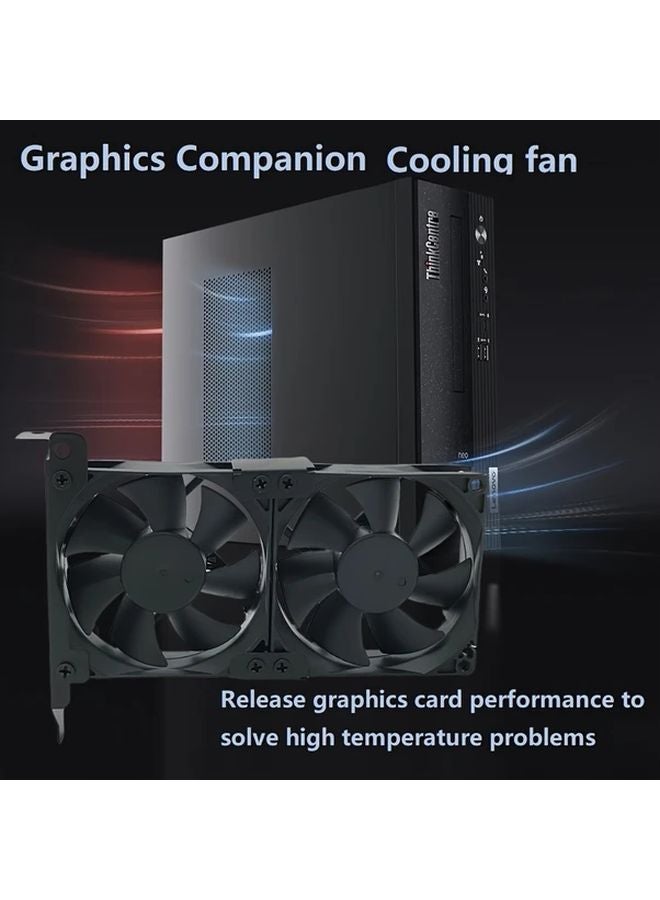 3.15 بوصة مروحة تبريد مرافقة لكرت الشاشة مع مبرد فتحة PCI مزدوج بشبكة معدنية - Image 2