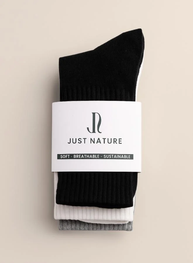 Just Nature Pack of 3 Premium Socks