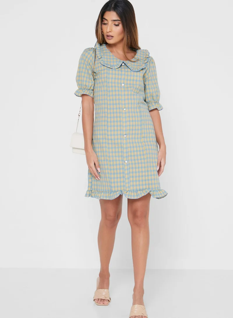 Ginger Collared & Frilled Dress
