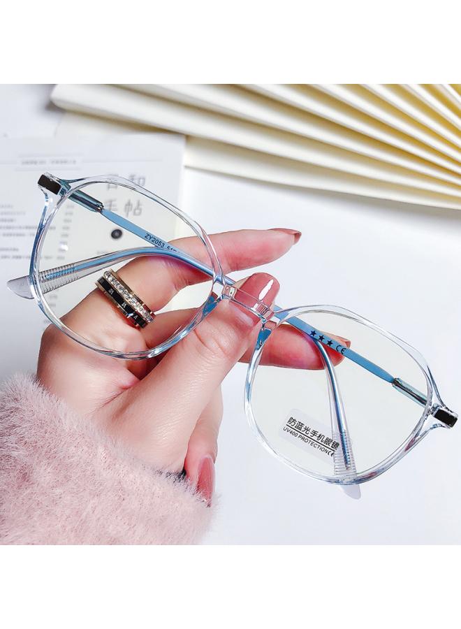 Red Book Internet Popular Fashion Glasses Polygonal Anti-blue Light Plain Plain Glasses Myopia Finished 2053 Glasses