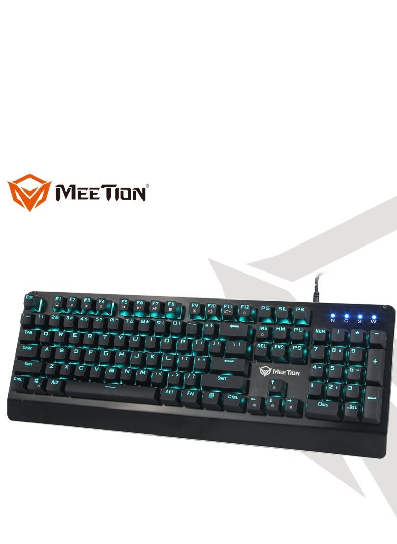Meetion Meetion MK01 Classic Original Design, Full key Anti-Ghosting, 12 Multimedia Shortcuts, USB Braided Cable, Plug & Play, System Compatible OUTEMU Blue Switches Gold-Plating USB RGB Mechanical Keyboard  - Image 1