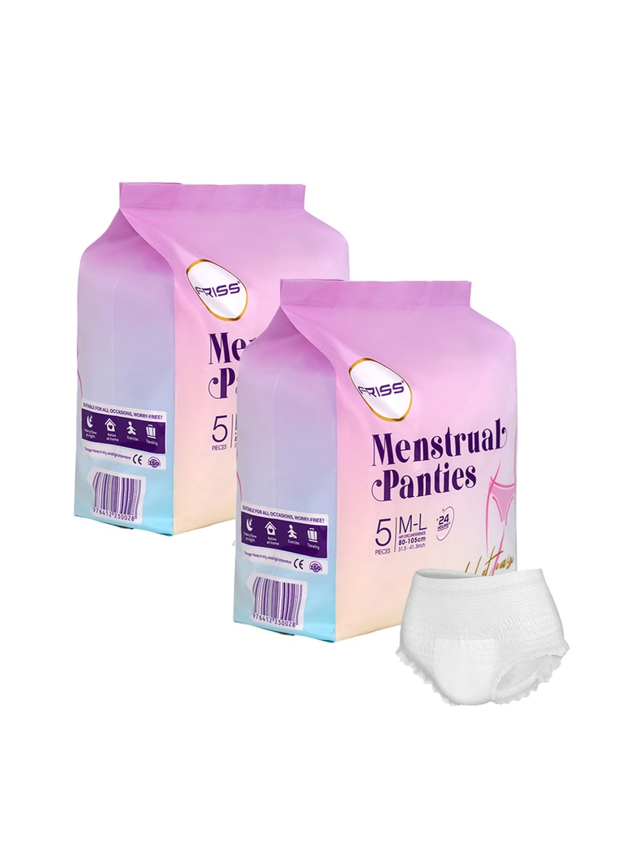 10 Count Disposable Period Pants Super Absorb Overnight Menstrual Pants Leak-proof 360°Protection Sanitary Panties Extra Soft Period Panties For Heavy Flow Keep Dry And Fresh Overnight Size M-L