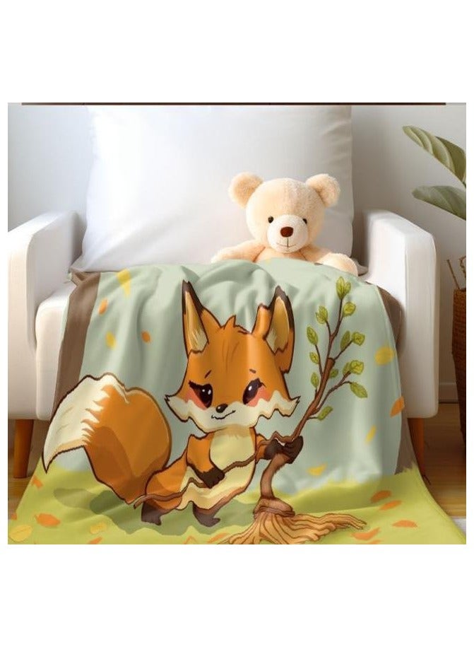 general Baby and children's cartoon flannel thin blanket (warm and comfortable, suitable for sleep, games) 70cm*100cm - 872 - Image 1