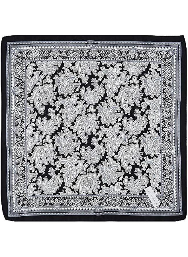 Arabest western neck scarf for men black neckerchief 21x21 women silk hair scarf ladies short bandana paisley purse scarf  - Image 4