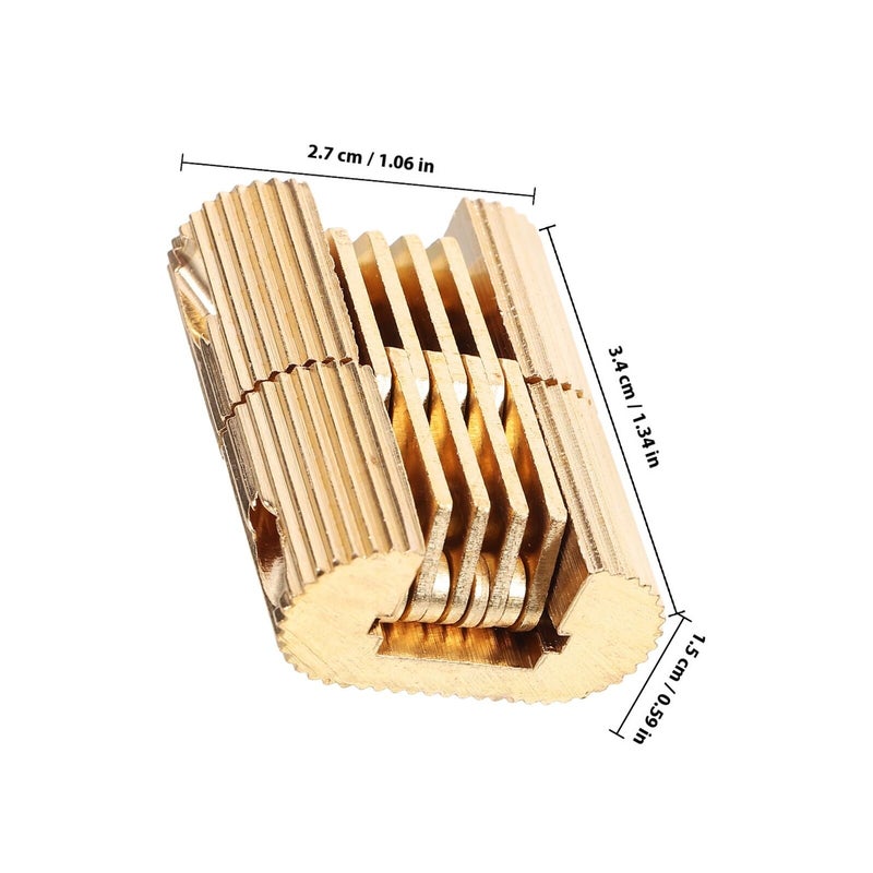 Oval Copper Concealed Hinge for Jewelry Box Cabinet Door Vintage Furniture Hardware - Image 3