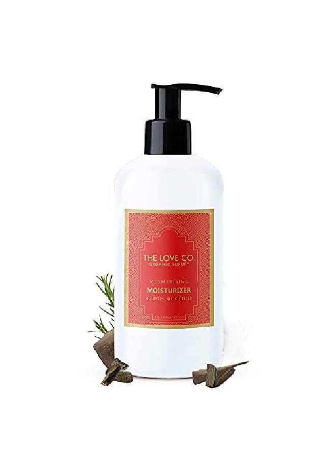 THE LOVE CO. Natural Oudh Moisturising Body Lotion For Dry Skin With Shea Butter Cocoa Butter Coconut Oil For Women Men | Intensive Nourishment | Rejuvenates Soothes Dry Skin 300Ml - Image 2