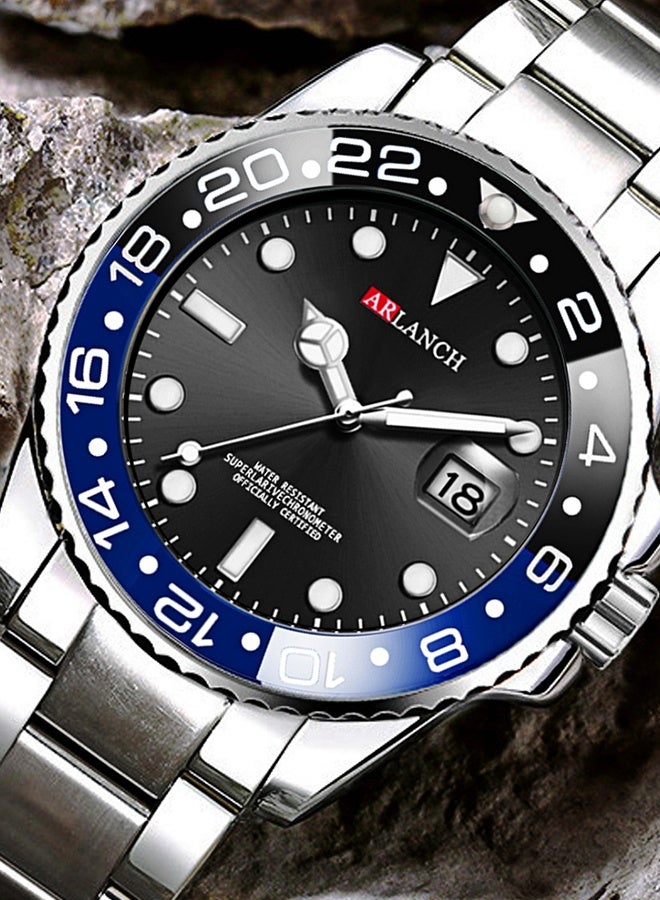 ARLANCH Watches For Men Analog Mens Watch 40Mm Large Face Easy Read Stainless Steel Business Watch Luminous Classic Luxury 30M Waterproof Mens Wrist Watches - Image 2