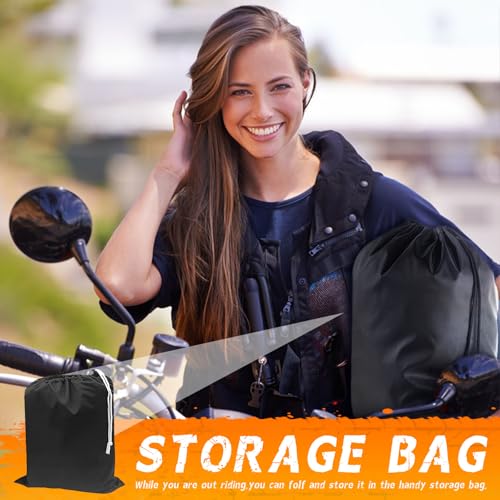 Tokept Motorcycle Cover Waterproof Outdoor, 210D Motorcycle Cover Heavy Duty Outdoor All Season Protection, Universal Scooter Cover with Night Reflective, Lock-Holes, Storage Bag (Up to 116") - Image 5