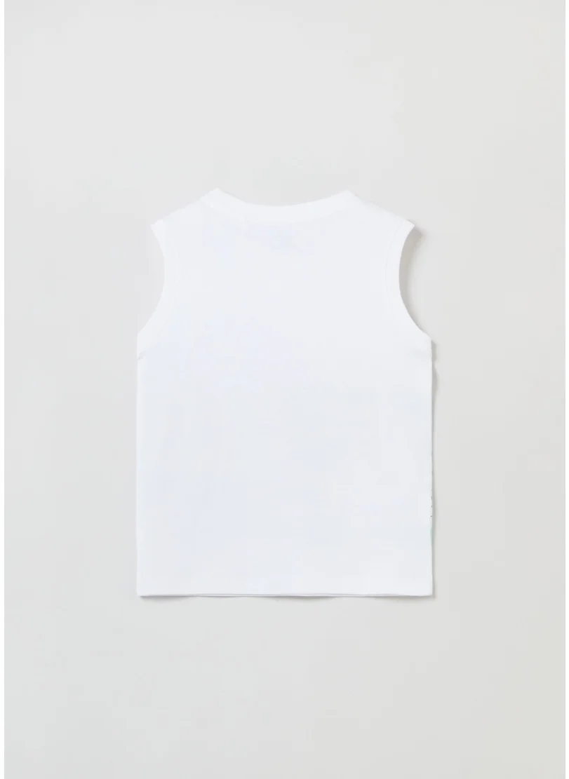 او في اس Cotton Racerback Vest With Fish Print