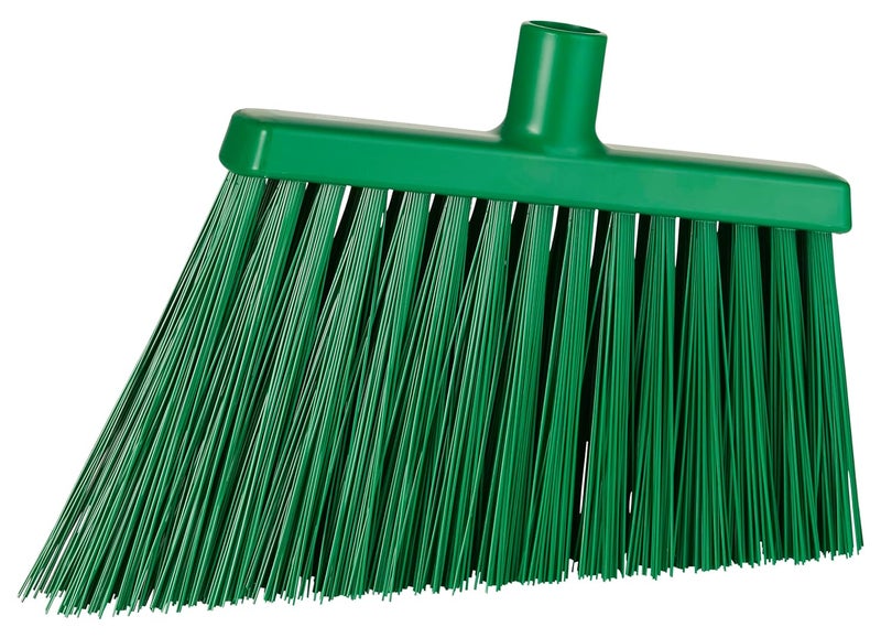 Vikan 29142 Broom,Angle Cut,Stiff,11",PP/PET,Green - Image 1