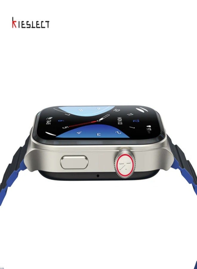KIESLECT Smart calling watch Ks2 ,2.01” AMOLED Touch Screen,24/7 Heart Rate Monitor,100 Sports Modes, Water Resistant android iOS, Midnight Blue - Image 3