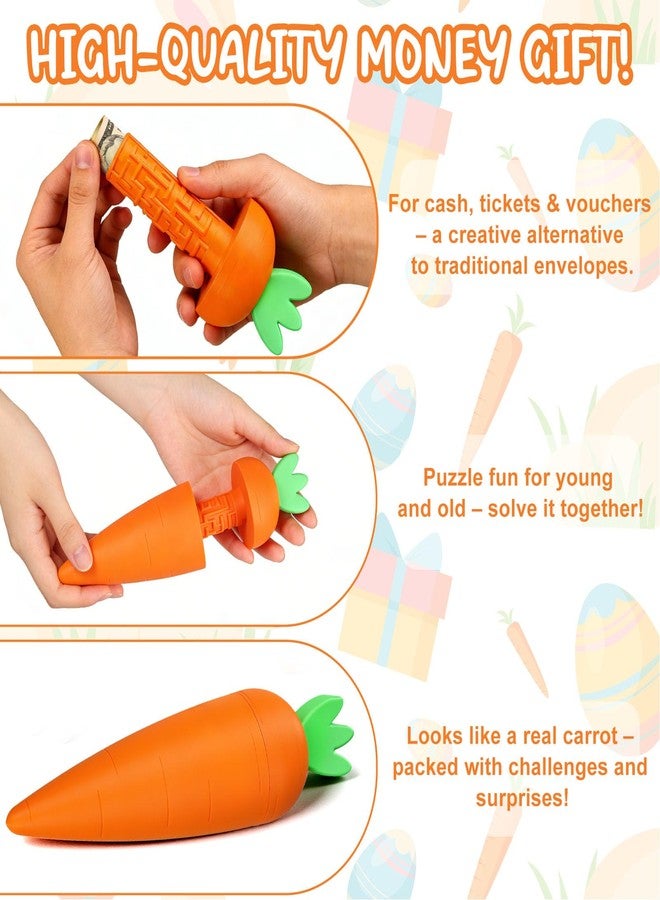 WenmthG 2026 Carrot Money Puzzle Box for Cash Gift - Easter Money Gift for Women Men Teens Adults - Surprise Mystery Gifts Box - Creative Gifts for Easter Birthday Party Wedding - Fun Way to Give Cash - Image 4