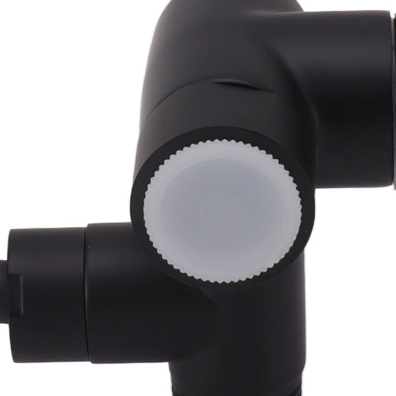 Water Splitter for Shower and Hose, Copper Shower Diverter with Two Water Outputs, for Hand Held Showerhead and Fixed Spray (108 Black) - Image 5