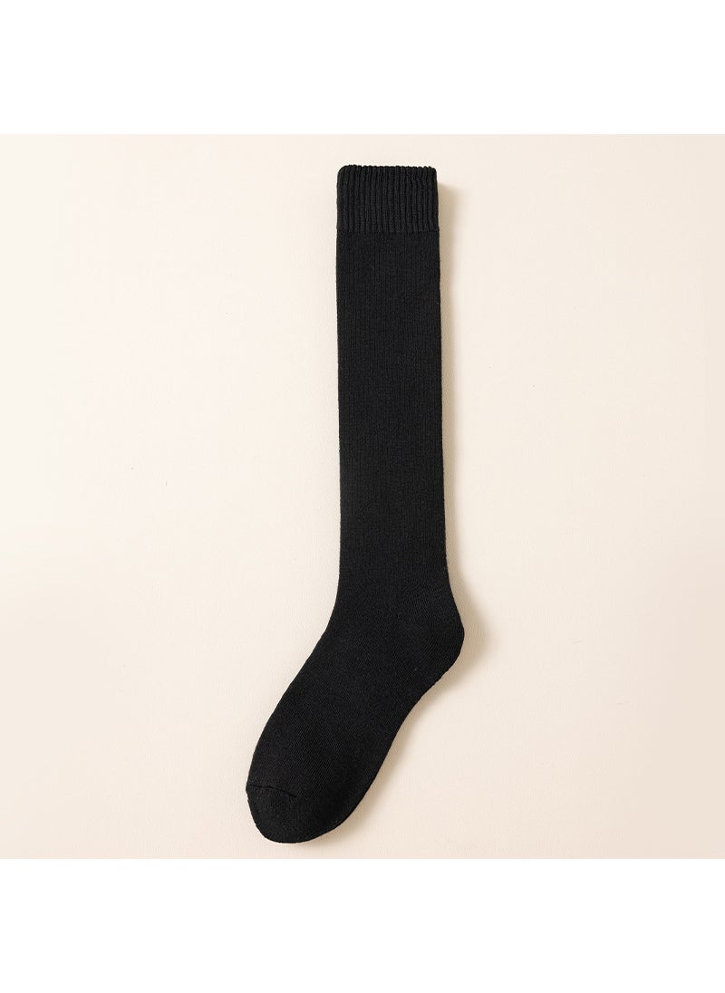 Generic ThickenedWarm Womens Mid-Calf Socks Winter Fleece Circle Comfortable High-Quality Calcetines Elegant Fashion Winter Socks Skin color  - Image 3