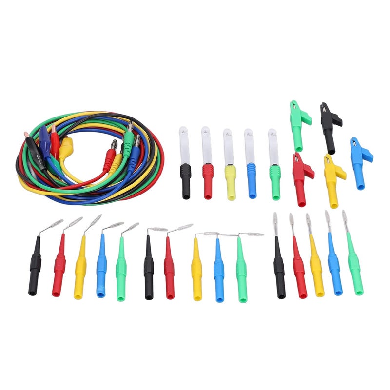 aqxreight Banana Plug Test Leads KitRear Banana Plug Test Leads Kit Good Conductivity 90° 135° 180° Back Probes 4mm Kit for Car Diagnostics Testing T - Image 5