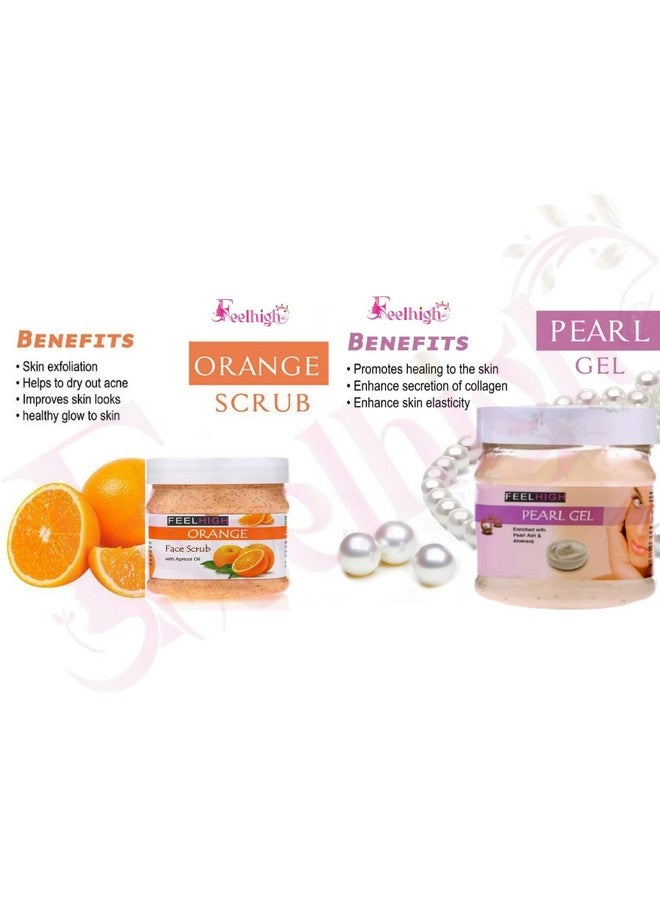 FEELHIGH سكراب البرتقال للوجه والجسم 500 مل وجل 500 مل - منتجات العناية بالبشرة - Image 2