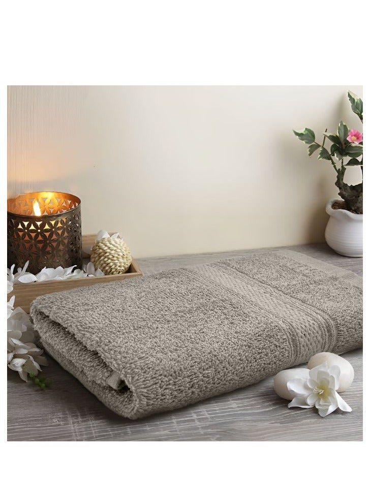 BYFT Daffodil (Light Grey) Premium Kids Towel (60x110 Cm-Set of 1) 100% Cotton, Highly Absorbent and Quick dry, Hotel and Spa Quality Bath linen with Stripe Diamond Dobby-500 Gsm - Image 1