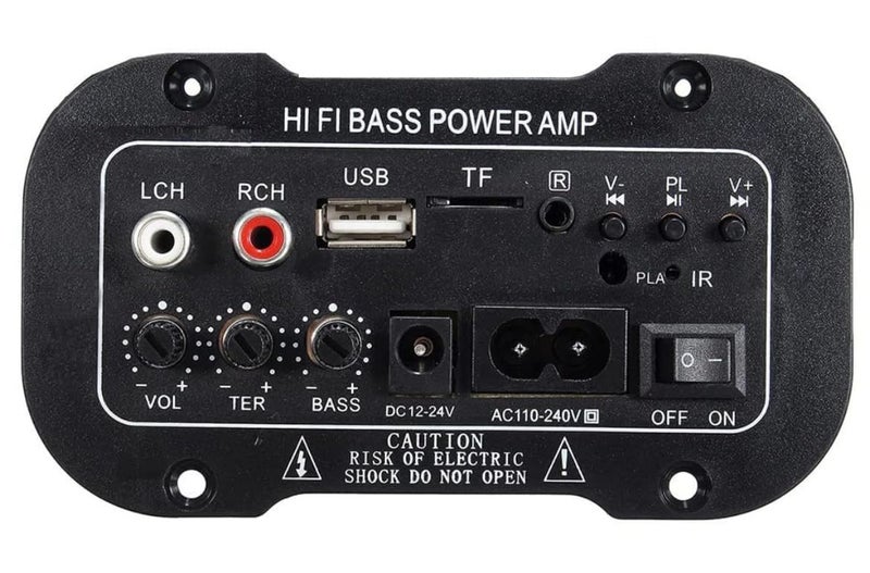 مضخم صوت رقمي صغير، مضخم صوت ستيريو مع تقنية البلوتوث 2.1، مضخم صوت بمنفذ USB/TF مع ريموت كنترول، 220 فولت - Image 2