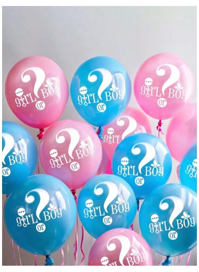 Gender Reveal Party Decorations Set of 10 12" Balloons 5 Pink and 5 Blue Perfect for adding a special festive touch to your party - Image 1