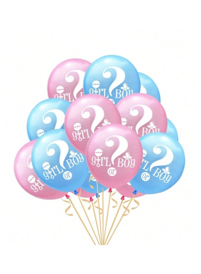 Gender Reveal Party Decorations Set of 10 12" Balloons 5 Pink and 5 Blue Perfect for adding a special festive touch to your party - Image 3