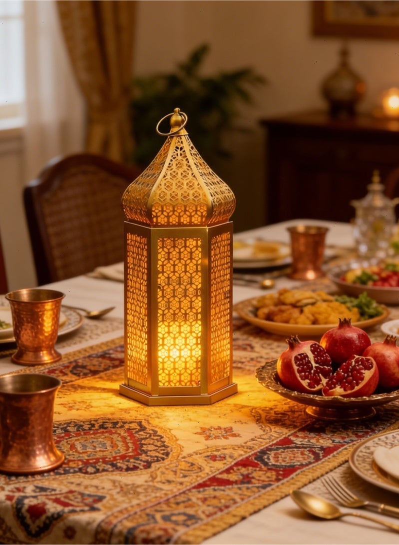 بوميفار فانوس رمضان ، فانوس مغربي أضواء زخرفية للزينة الرمضانية ، معلقة ، فناء خارجي أو شرفة ، ديكور منزلي داخلي - Image 4