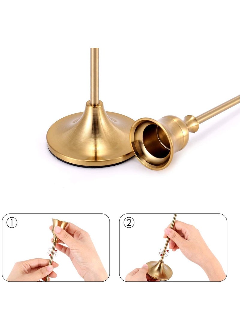 MileMelo Candle Holder Set of 3 Metal Candlestick Holders Taper Candle Holders Candelabra Candle Sticks Holder for Table Centerpieces Modern Decorative Candle Stand for Wedding Dinning（Gold）  - Image 4