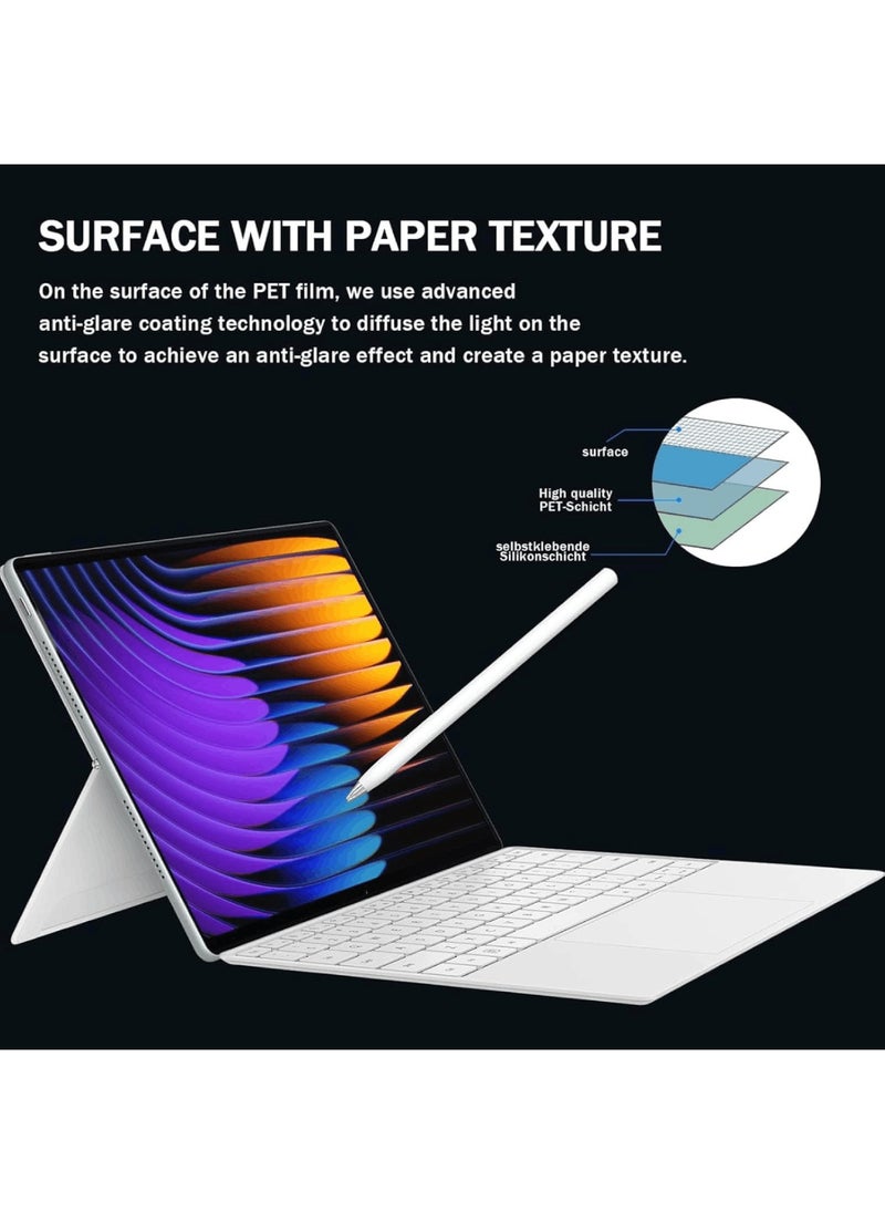 [2 Pack] Paper Screen Protector Compatible with Xiaomi Pad 7/7 Pro 11.2 Inch 2025, Anti-Glare Matte Anti-Scratch, Write and Draw Like on Paper, Compatible with Pencil