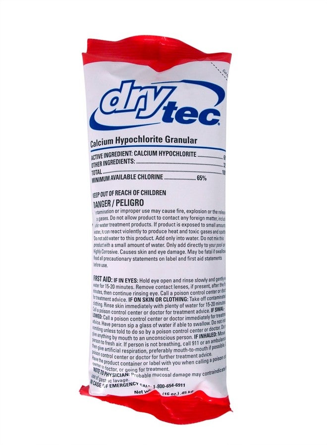 DryTec 23209 Calcium Hypochlorite Granular Swimming Pool Shock, 1lb - Image 1