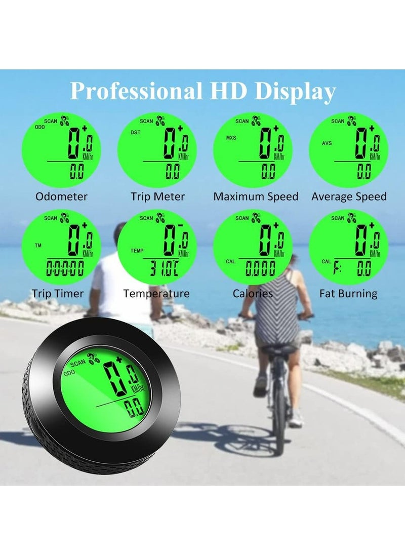 CMGTYYD Bicycle Computer Multifunctional Waterproof Odometer, Bike Speedometer, Cycling Speed Tracker with 3-Colour Backlit Display, with 20 Functions and Auto on/off, for Outdoor & Indoor Tracking  - Image 5