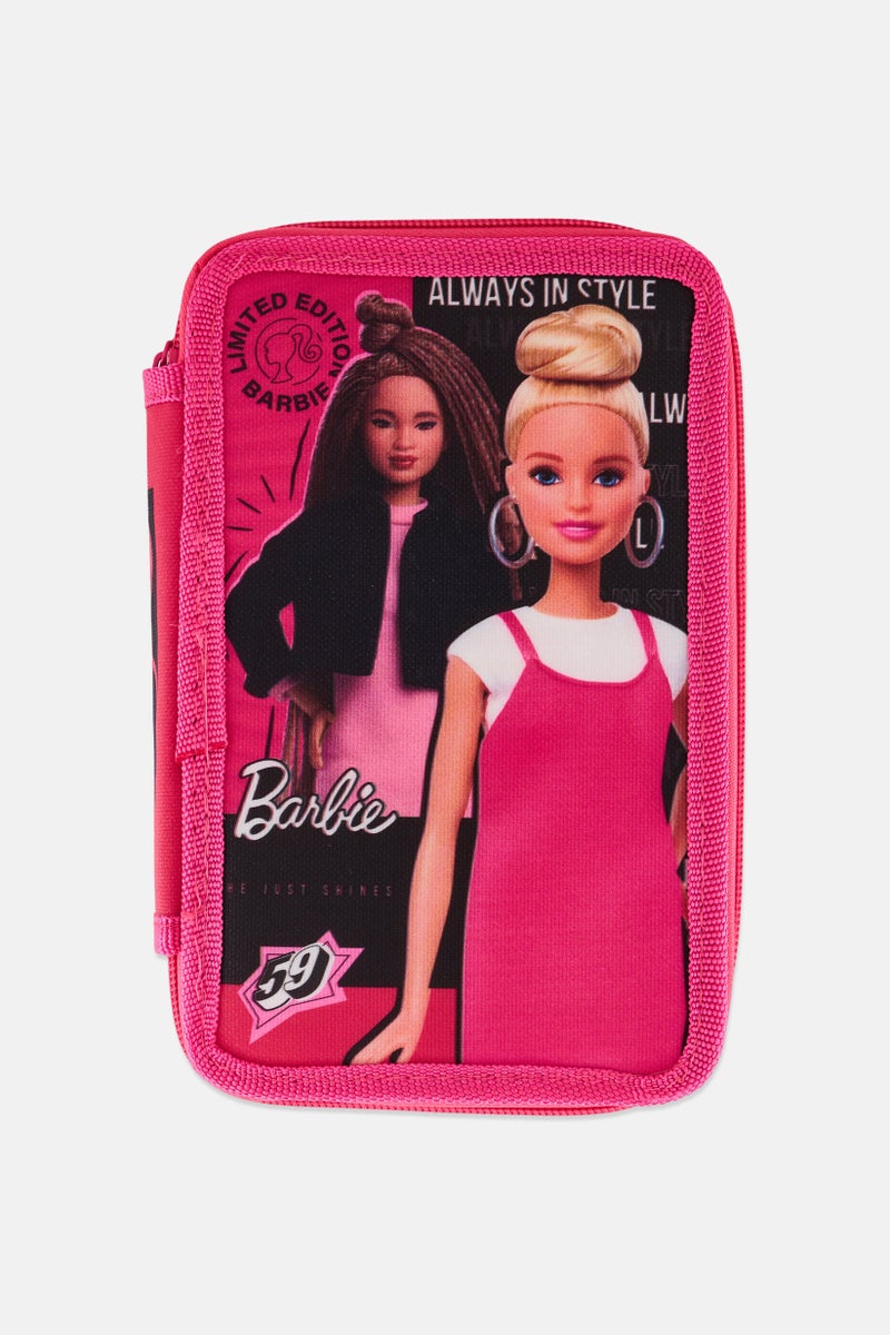 Barbie 3 Zippers Pencil Case - Image 1
