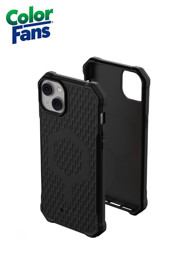 كولور فانس جراب Essential Armor MagFit لهاتف آيفون 14 بلس - غطاء واقٍ قوي - أسود - Image 1