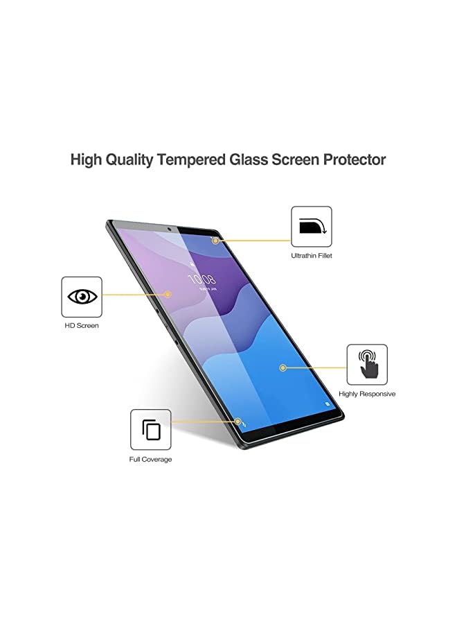 Procases 2 Pack Screen Protector For Lenovo Tab M10 Hd 2Nd Gen Tb X306X Smart Tab M10 Hd 2Nd Gen Tb X306F 10.1 Inch 2020 Release Tempered Glass Screen Film Guard Screen Protector –Clear - Image 4