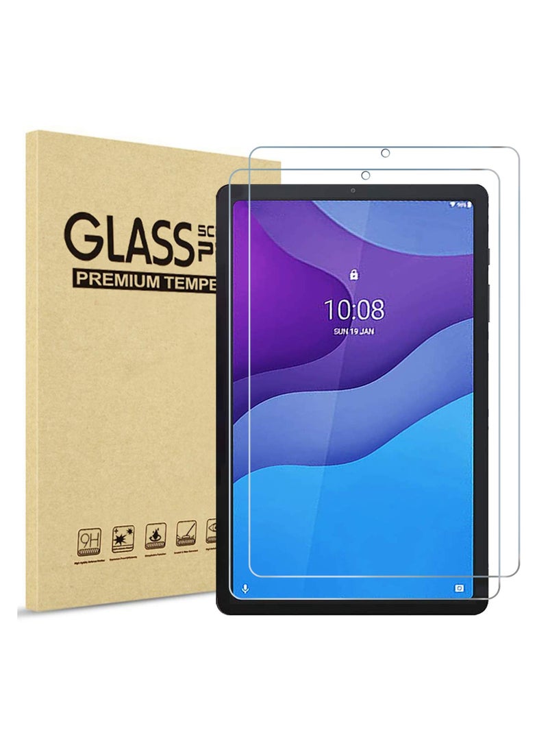 Procases 2 Pack Screen Protector For Lenovo Tab M10 Hd 2Nd Gen Tb X306X Smart Tab M10 Hd 2Nd Gen Tb X306F 10.1 Inch 2020 Release Tempered Glass Screen Film Guard Screen Protector –Clear - Image 1